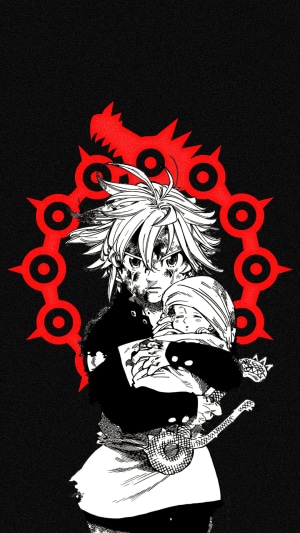 Meliodas holding a baby from The Seven Deadly Sins