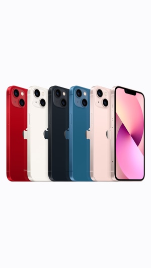 iPhone 13 in various colors