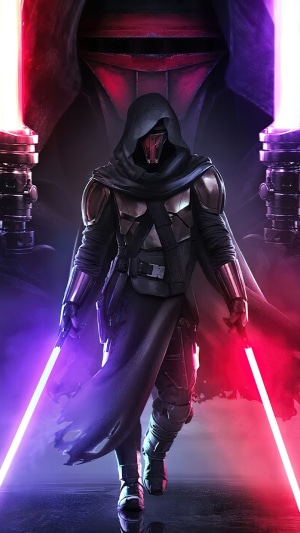 Darth Revan from Star Wars with Dual Lightsabers