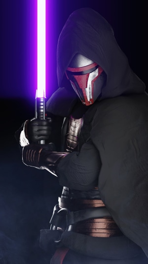 Darth Revan from Star Wars: Knights of the Old Republic with Lightsaber