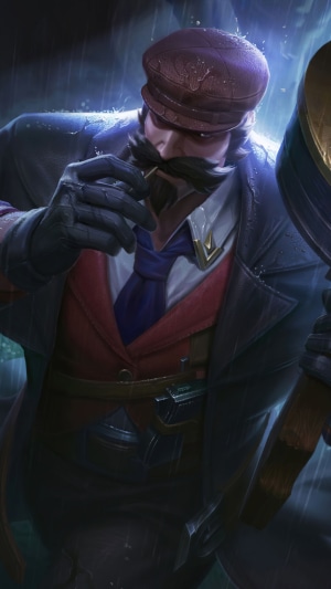 Graves from League of Legends Crime City Splash Art