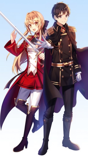 Liscia Elfrieden and Kazuya Souma from How a Realist Hero Rebuilt the Kingdom