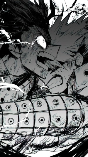 Izuku Midoriya and Katsuki Bakugo from My Hero Academia