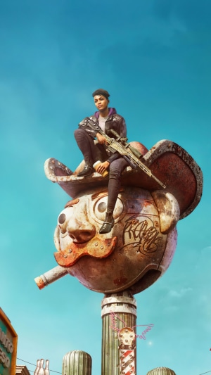 Saints Row Reboot character with sniper rifle