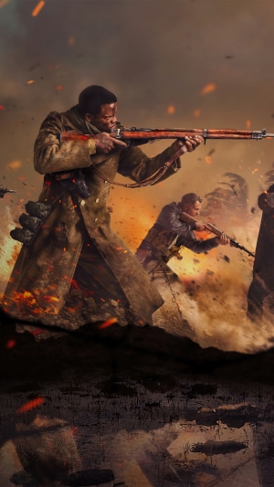 Soldiers in Call of Duty: Vanguard during battle
