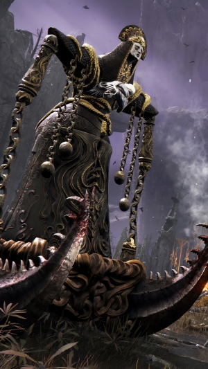 Elden Ring boss in a boat