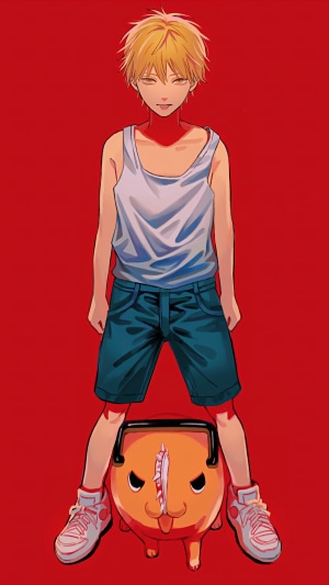 Denji and Pochita from Chainsaw Man
