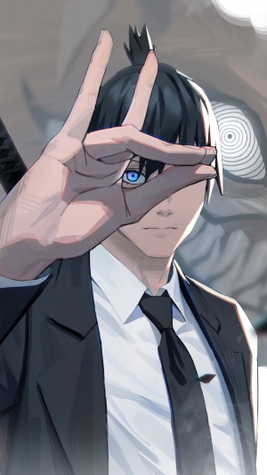 Aki Hayakawa from Chainsaw Man in Suit