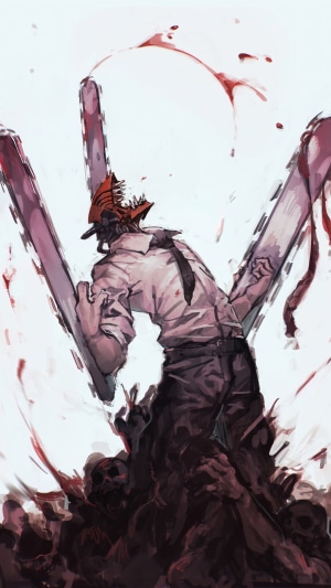 Denji from Chainsaw Man with Chainsaws