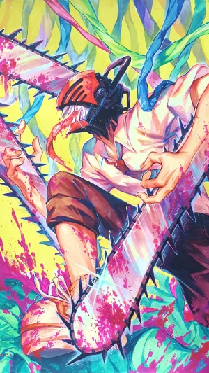 Denji from Chainsaw Man with Chainsaws