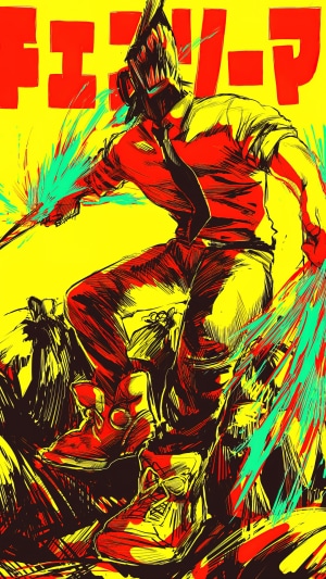 Chainsaw Man Denji in Action