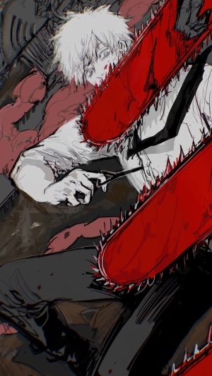 Denji from Chainsaw Man with Chainsaws