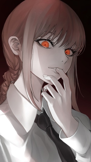 Makima from Chainsaw Man with Spiral Eyes