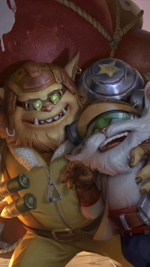 Tristana and Rumble from Legends of Runeterra