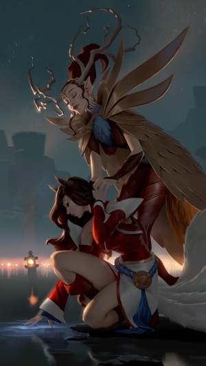 Ahri and Xayah from League of Legends