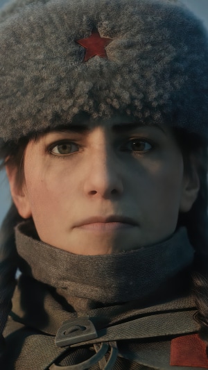 Female soldier in Ushanka hat from Call of Duty: Vanguard