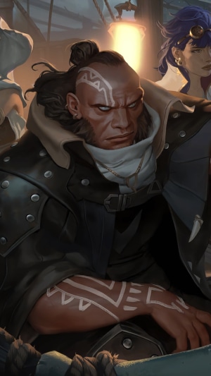 Man with tribal markings from Legends of Runeterra