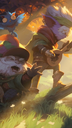 Bandle City Yordles playing music in Legends of Runeterra