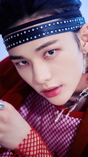 Hyunjin from Stray Kids Close-Up Portrait