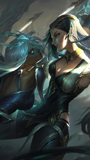 Ruined Karma and Sentinel Irelia from League of Legends