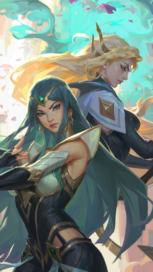 Irelia and Diana from League of Legends