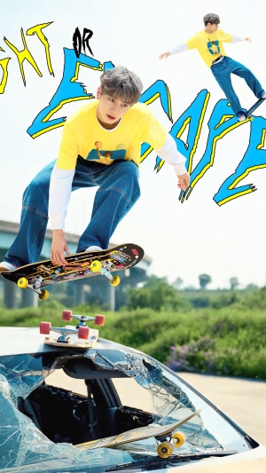 TXT Taehyun LOSER=LOVER Kpop Skateboarder