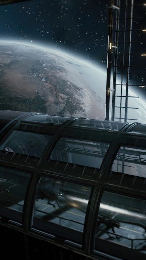 Aliens: Fireteam Elite video game scene with planet view