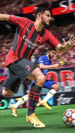 Football players in FIFA 22 video game