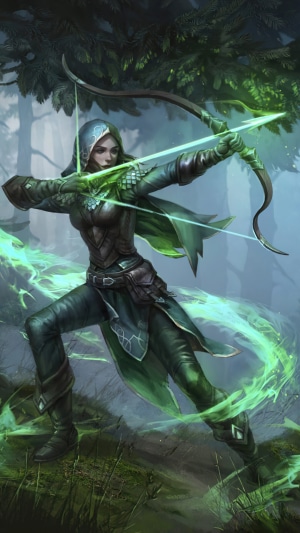 Archer with glowing bow in Kings Bounty II