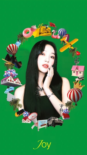 Joy from Red Velvet with toys and objects