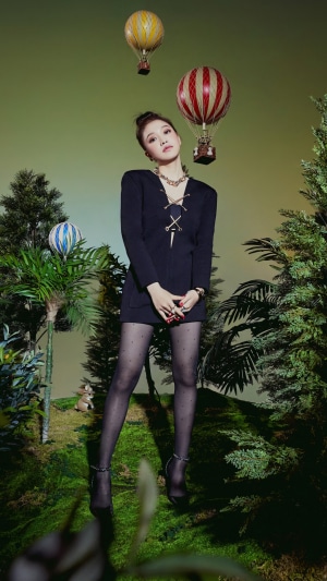 Yeri from Red Velvet in a fantasy forest setting