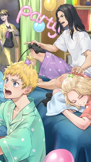 Tokyo Revengers characters playing video games