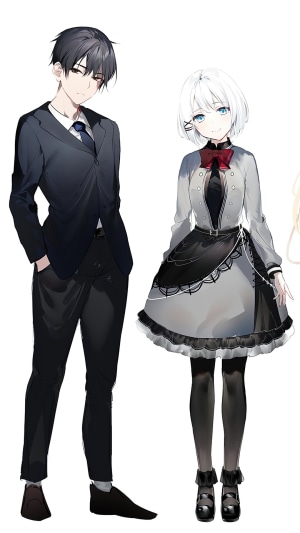 Siesta and Kimihiko from The Detective Is Already Dead