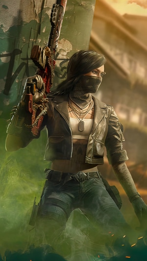 Woman with rifle in Call of Duty Mobile