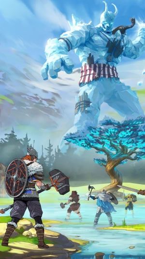 Tribes of Midgard: Vikings fight an ice giant