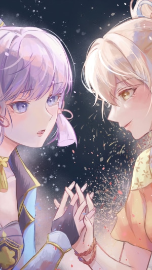 Kamisato Ayaka and Yoimiya from Genshin Impact