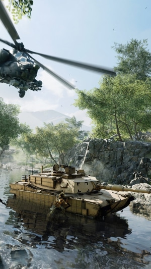 Battlefield 2042 Tank and Attack Helicopter