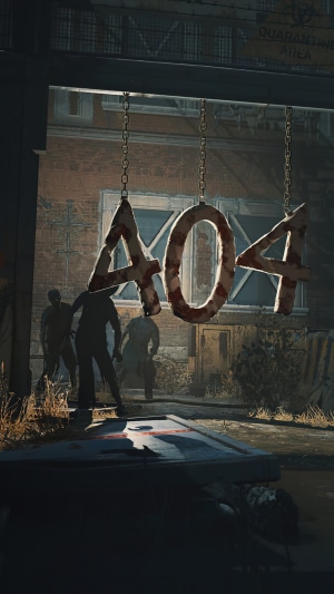 404 sign and zombies in Dying Light 2 Stay Human