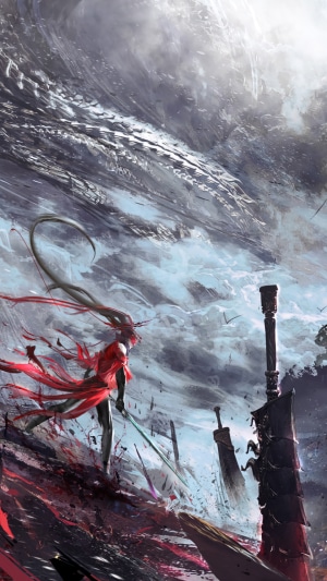 Woman in red from Naraka Bladepoint