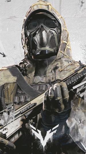 Character from Tom Clancy's XDefiant holding a rifle