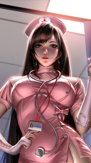 Nurse Tifa Lockhart from Final Fantasy VII Remake