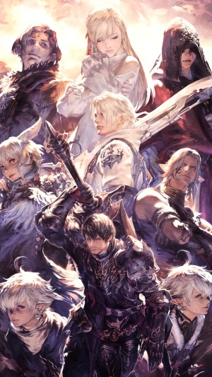 Final Fantasy XIV Online characters in a group portrait