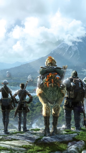 Final Fantasy XIV Online characters with Chocobo