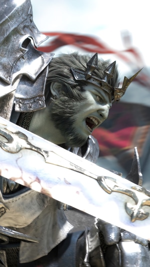 Final Fantasy XIV Warrior with Crown and Sword