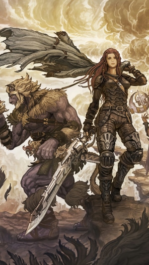 Final Fantasy XIV characters with large sword