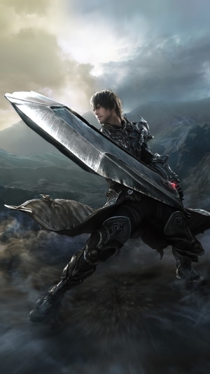 Warrior with large sword in Final Fantasy XIV