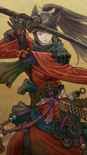 Miqo'te Samurai from Final Fantasy XIV Online