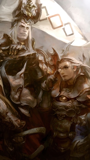Final Fantasy XIV Online characters in armor