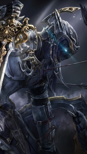 Knight on horseback from Final Fantasy XIV