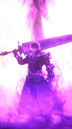 Warrior of Light from Final Fantasy XIV with a greatsword